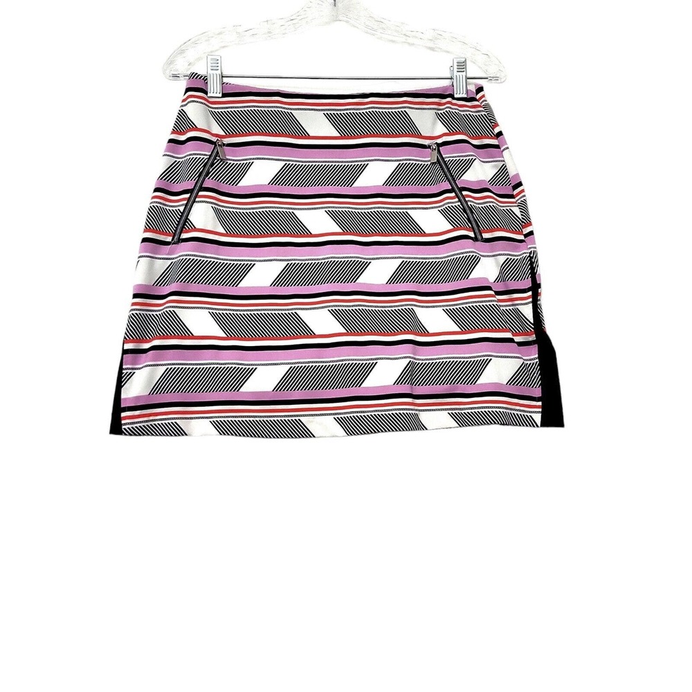 Tail Women's Pink Black White Striped Athletic Skort